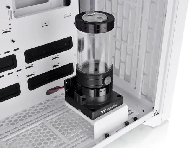 Alt view image 16 of 18 - Thermaltake CTE C700 TG ARGB Snow Mid Tower with Centralized Thermal Efficiency Design; 3x140mm White CT140 ARGB Fans Pre-Installed; Tempered Glass Front & Side Panel; CA-1X7-00F6WN-01; White