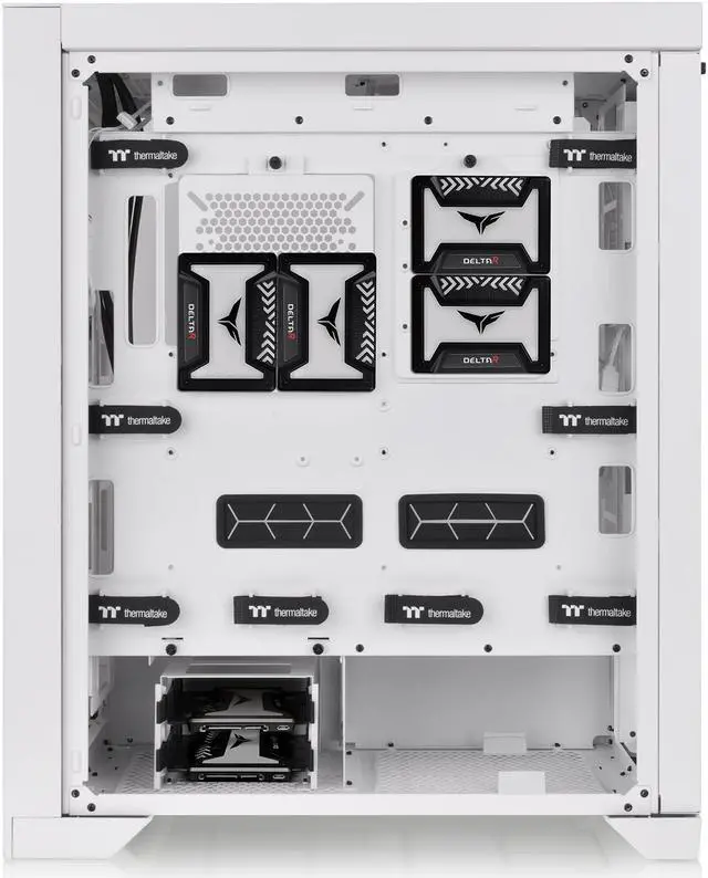 Alt view image 11 of 16 - Thermaltake CTE T500 Air Snow E-ATX Full Tower with Centralized Thermal Efficiency Design; 3x140mm White CT140 Fans Pre-Installed; Tempered Glass Side Panel; CA-1X8-00F6WN-00; White