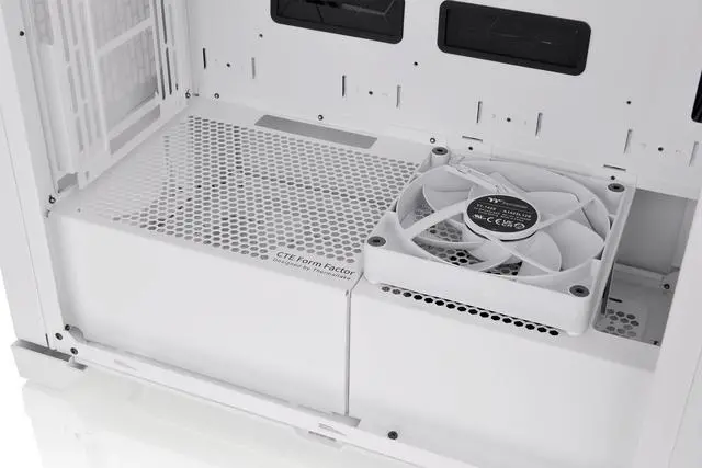 Alt view image 15 of 16 - Thermaltake CTE T500 Air Snow E-ATX Full Tower with Centralized Thermal Efficiency Design; 3x140mm White CT140 Fans Pre-Installed; Tempered Glass Side Panel; CA-1X8-00F6WN-00; White