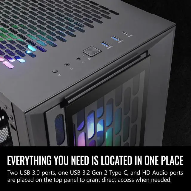 Alt view image 6 of 16 - Thermaltake CTE T500 TG ARGB E-ATX Full Tower with Centralized Thermal Efficiency Design; 3x140mm CT140 ARGB Fans Pre-Installed; Tempered Glass Front & Side Panel; CA-1X8-00F1WN-01; Black