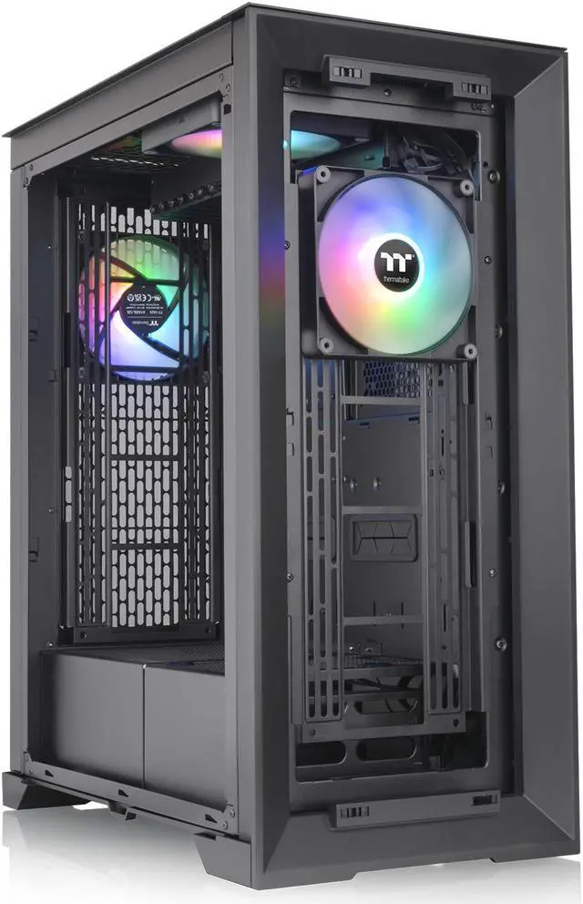 Alt view image 7 of 16 - Thermaltake CTE T500 TG ARGB E-ATX Full Tower with Centralized Thermal Efficiency Design; 3x140mm CT140 ARGB Fans Pre-Installed; Tempered Glass Front & Side Panel; CA-1X8-00F1WN-01; Black