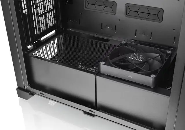 Alt view image 14 of 16 - Thermaltake CTE T500 TG ARGB E-ATX Full Tower with Centralized Thermal Efficiency Design; 3x140mm CT140 ARGB Fans Pre-Installed; Tempered Glass Front & Side Panel; CA-1X8-00F1WN-01; Black
