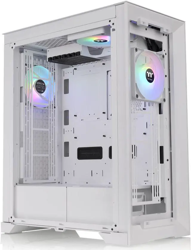 Alt view image 7 of 16 - Thermaltake CTE T500 TG ARGB Snow E-ATX Full Tower with Centralized Thermal Efficiency Design; 3x140mm White CT140 ARGB Fans Pre-Installed; Tempered Glass Front & Side Panel; CA-1X8-00F6WN-01; White