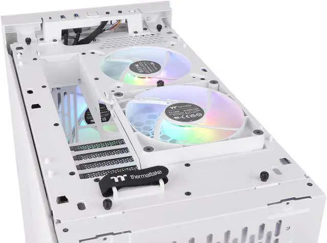 Alt view image 11 of 16 - Thermaltake CTE T500 TG ARGB Snow E-ATX Full Tower with Centralized Thermal Efficiency Design; 3x140mm White CT140 ARGB Fans Pre-Installed; Tempered Glass Front & Side Panel; CA-1X8-00F6WN-01; White