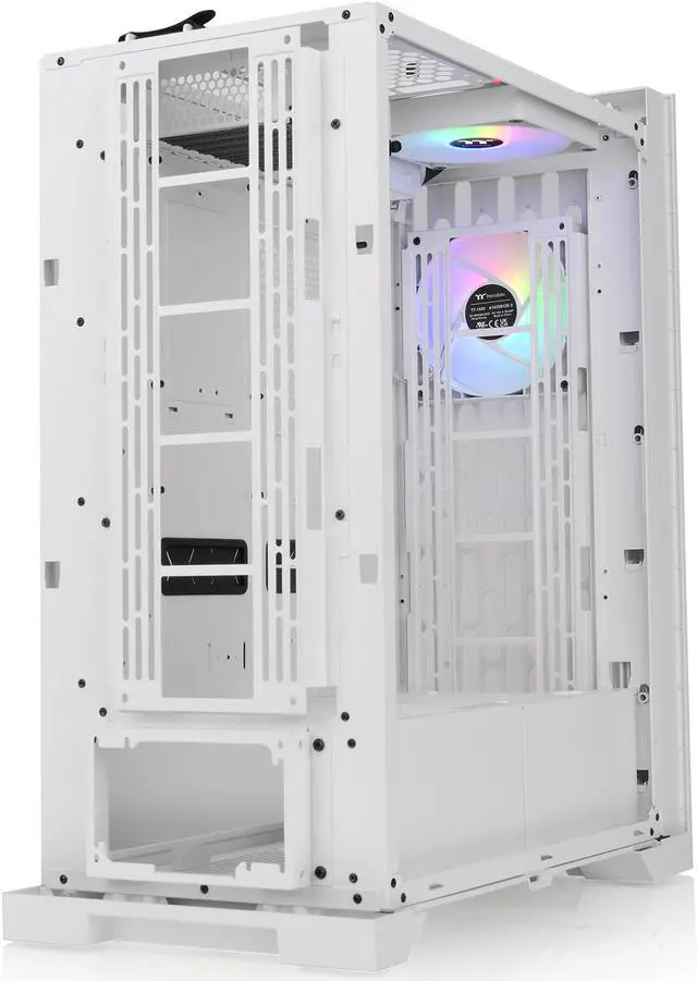 Alt view image 12 of 16 - Thermaltake CTE T500 TG ARGB Snow E-ATX Full Tower with Centralized Thermal Efficiency Design; 3x140mm White CT140 ARGB Fans Pre-Installed; Tempered Glass Front & Side Panel; CA-1X8-00F6WN-01; White