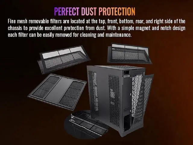 Alt view image 18 of 18 - Thermaltake CTE E600 MX Black Mid Tower E-ATX Case with Centralized Thermal Efficiency Design; 3Way Floating GPU Mounting Bracket/ 400mm PCIe4 Riser Cable are all Included; CA-1Y3-00M1WN-00