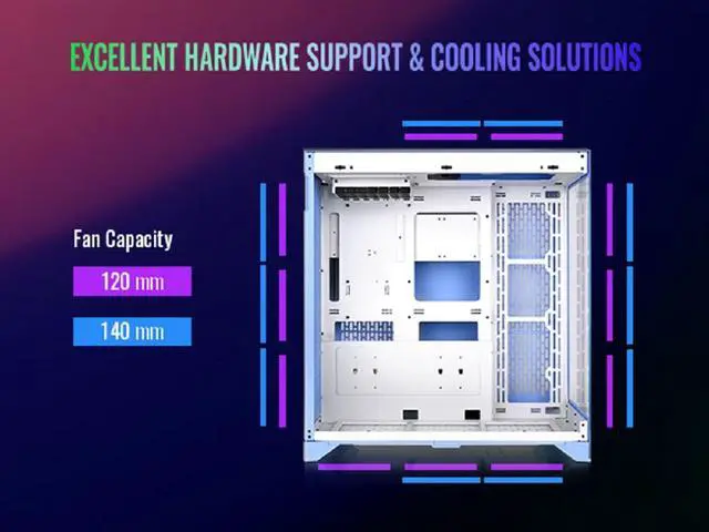 Alt view image 14 of 17 - Thermaltake CTE E600 MX Hydrangea Blue Mid Tower E-ATX Case with Centralized Thermal Efficiency Design; 3Way Floating GPU Mounting Bracket/ 400mm PCIe4 Riser Cable are all Included; CA-1Y3-00MFWN-00