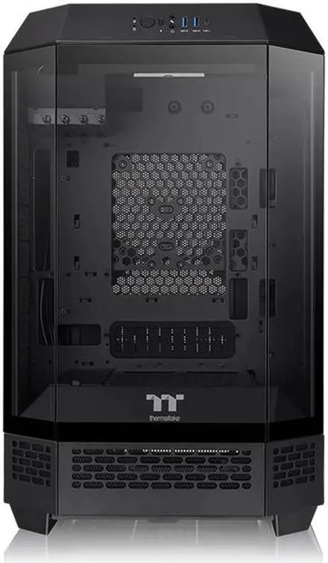 Alt view image 2 of 5 - Thermaltake Tower 300 Black Micro-ATX Case; 2x140mm CT Fan Included; Support Up to 420mm Radiator; Horizontal display capable with optional Chassis Stand Kit/Optional LCD Kit; CA-1Y4-00S1WN-00