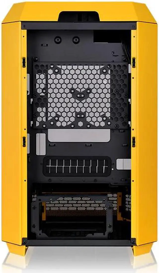 Alt view image 4 of 5 - Thermaltake Tower 300 BumbleBee Micro-ATX Case; 2x140mm CT Fan Included; Support Up to 420mm Radiator; Horizontal display capable with optional Chassis Stand Kit/Optional LCD Kit; CA-1Y4-00S4WN-00