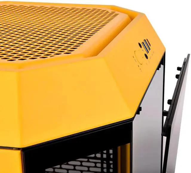 Alt view image 5 of 5 - Thermaltake Tower 300 BumbleBee Micro-ATX Case; 2x140mm CT Fan Included; Support Up to 420mm Radiator; Horizontal display capable with optional Chassis Stand Kit/Optional LCD Kit; CA-1Y4-00S4WN-00