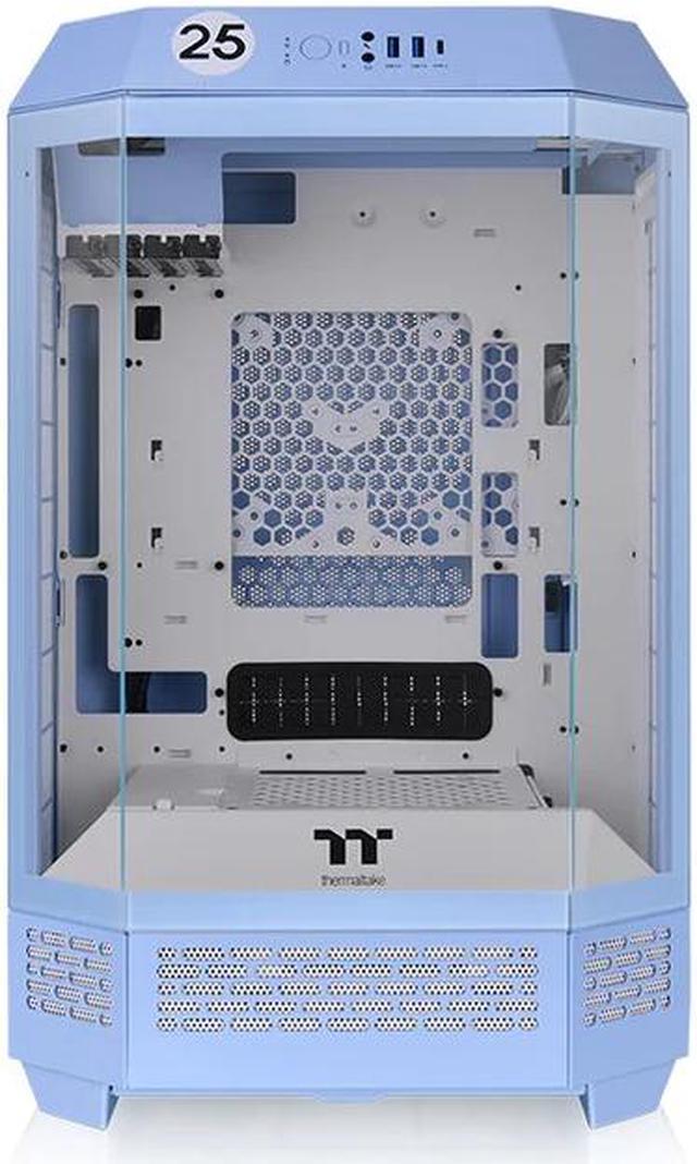 Alt view image 2 of 5 - Thermaltake Tower 300 Hydrangea Blue Micro-ATX Case; 2x140mm CT Fan Included; Support Up to 420mm Radiator; Horizontal display capable with optional Chassis Stand Kit/Optional LCD Kit; CA-1Y4-00SFWN-00