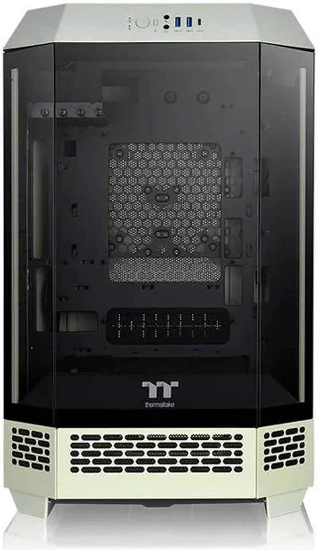 Alt view image 2 of 5 - Thermaltake Tower 300 Matcha Green Micro-ATX Case; 2x140mm CT Fan Included; Support Up to 420mm Radiator; Horizontal display capable with optional Chassis Stand Kit/Optional LCD Kit; CA-1Y4-00SEWN-00