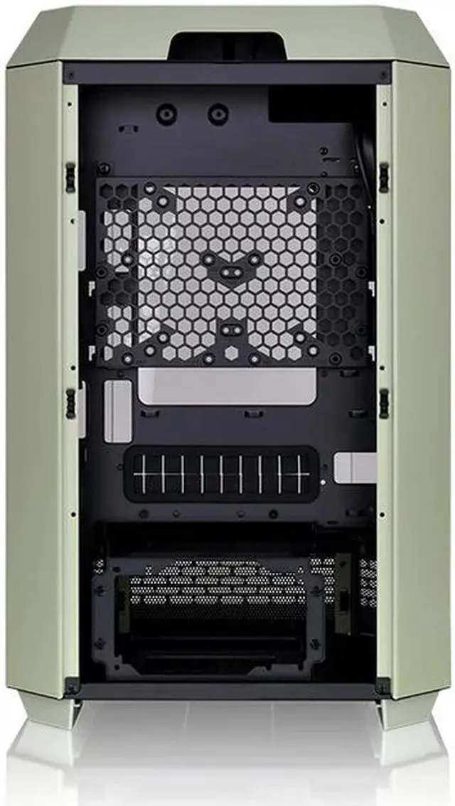 Alt view image 4 of 5 - Thermaltake Tower 300 Matcha Green Micro-ATX Case; 2x140mm CT Fan Included; Support Up to 420mm Radiator; Horizontal display capable with optional Chassis Stand Kit/Optional LCD Kit; CA-1Y4-00SEWN-00
