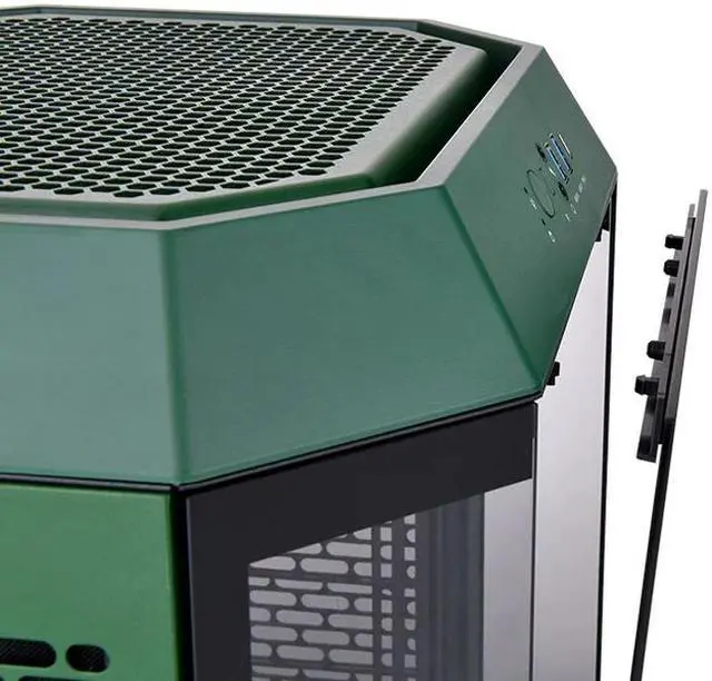 Alt view image 5 of 5 - Thermaltake Tower 300 Racing Green Micro-ATX Case; 2x140mm CT Fan Included; Support Up to 420mm Radiator; Horizontal display capable with optional Chassis Stand Kit/Optional LCD Kit; CA-1Y4-00SCWN-00
