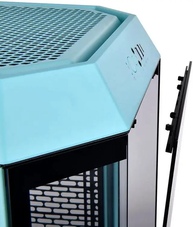 Alt view image 5 of 5 - Thermaltake Tower 300 Turquoise Micro-ATX Case; 2x140mm CT Fan Included; Support Up to 420mm Radiator; Horizontal display capable with optional Chassis Stand Kit/Optional LCD Kit; CA-1Y4-00SBWN-00