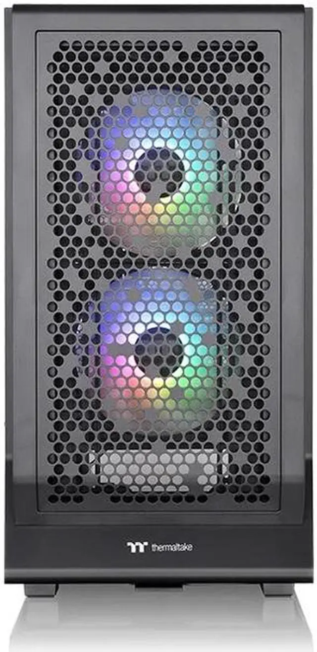 Alt view image 2 of 5 - Thermaltake Ceres 330 TG ARGB Black Mid Tower E-ATX Case Supports Hidden-Connector Motherboard; Preinstalled 2 x CT140 ARGB Fans; Rotational PCIe Slots; CA-1Y2-00M1WN-01; 3 Year Warranty