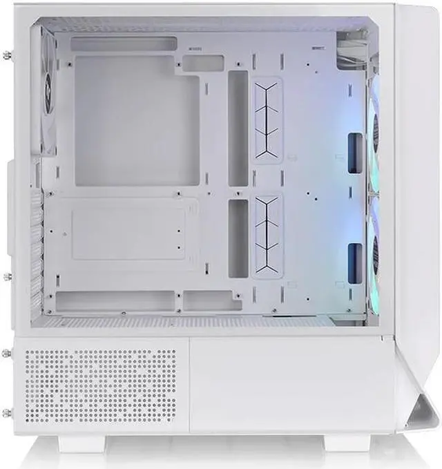 Alt view image 4 of 5 - Thermaltake Ceres 330 TG ARGB Snow Mid Tower E-ATX Case Supports Hidden-Connector Motherboard; Preinstalled 2 x CT140 ARGB Fans; Rotational PCIe Slots; CA-1Y2-00M6WN-01; 3 Year Warranty