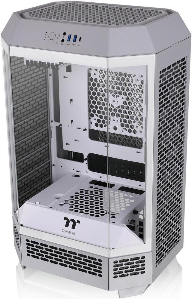 Alt view image 4 of 10 - Thermaltake Tower 300 Limestone Micro-ATX Case; 2x140mm CT Fan Included; Support Up to 420mm Radiator; Horizontal display capable with optional Chassis Stand Kit/Optional LCD Kit; CA-1Y4-00SIWN-00