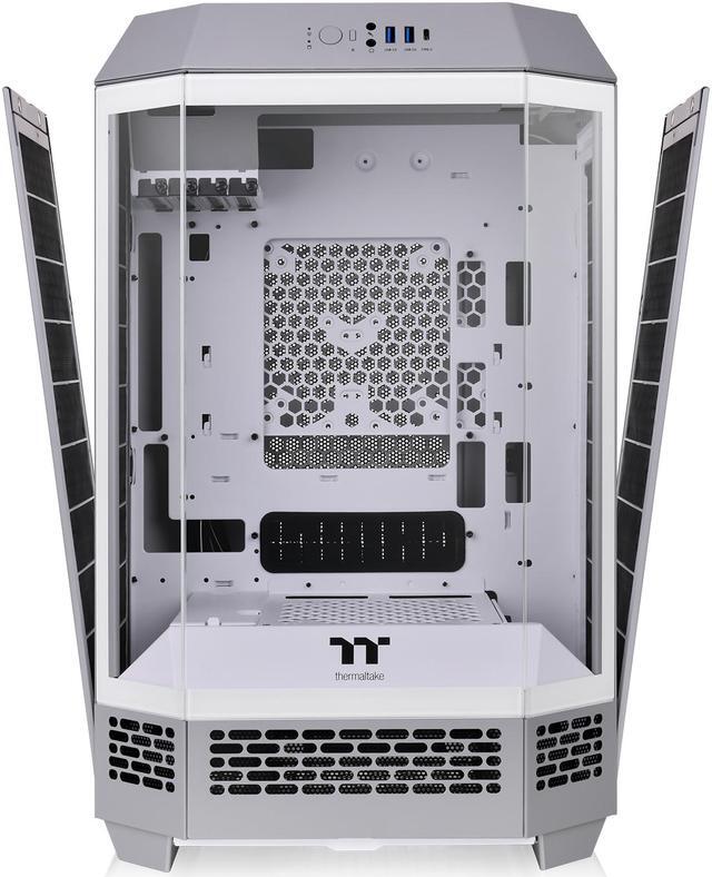 Alt view image 6 of 10 - Thermaltake Tower 300 Limestone Micro-ATX Case; 2x140mm CT Fan Included; Support Up to 420mm Radiator; Horizontal display capable with optional Chassis Stand Kit/Optional LCD Kit; CA-1Y4-00SIWN-00