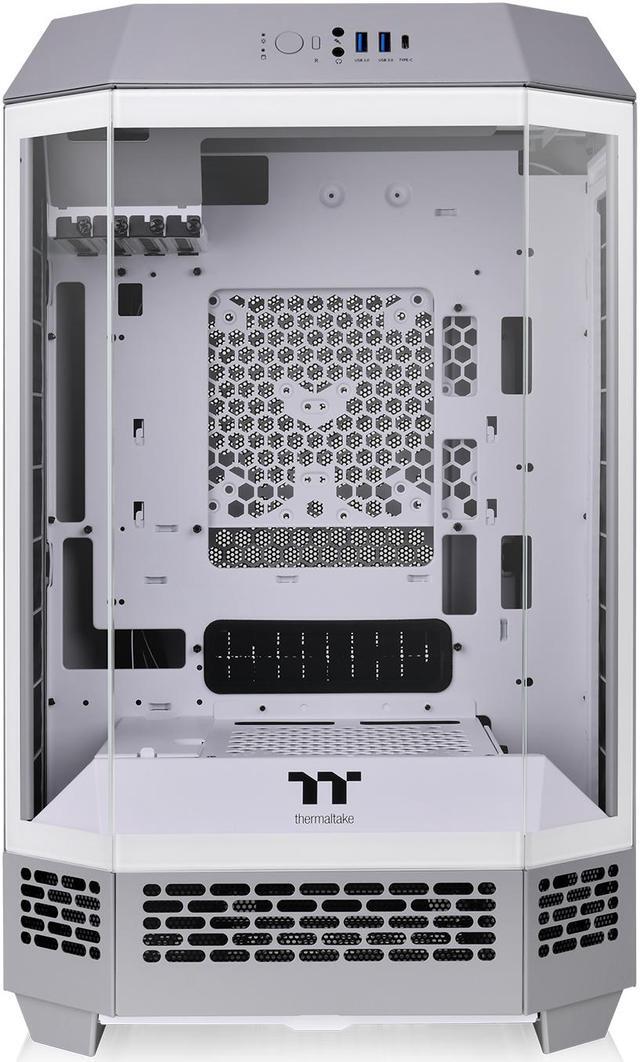 Alt view image 5 of 10 - Thermaltake Tower 300 Limestone Micro-ATX Case; 2x140mm CT Fan Included; Support Up to 420mm Radiator; Horizontal display capable with optional Chassis Stand Kit/Optional LCD Kit; CA-1Y4-00SIWN-00