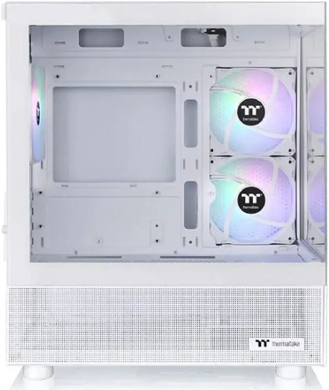 Alt view image 4 of 7 - Thermaltake View 170 TG ARGB Snow Micro-ATX Case; 3x120mm ARGB Fans included; Supports Up to 280mm Radiator; Front & Side Dual Tempered Glass Panel; CA-1Z4-00M6WN-00; 3 Year Warranty
