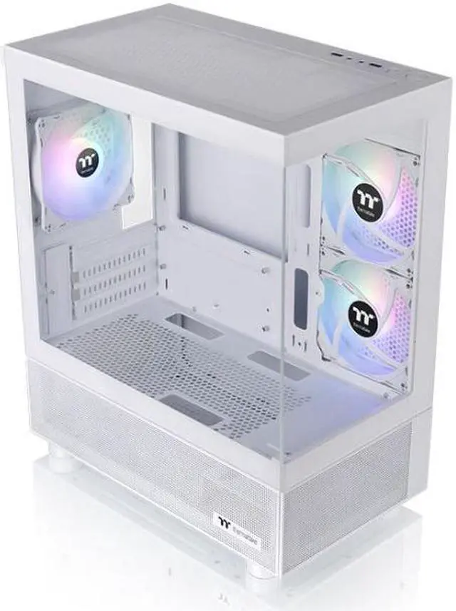 Alt view image 6 of 7 - Thermaltake View 170 TG ARGB Snow Micro-ATX Case; 3x120mm ARGB Fans included; Supports Up to 280mm Radiator; Front & Side Dual Tempered Glass Panel; CA-1Z4-00M6WN-00; 3 Year Warranty