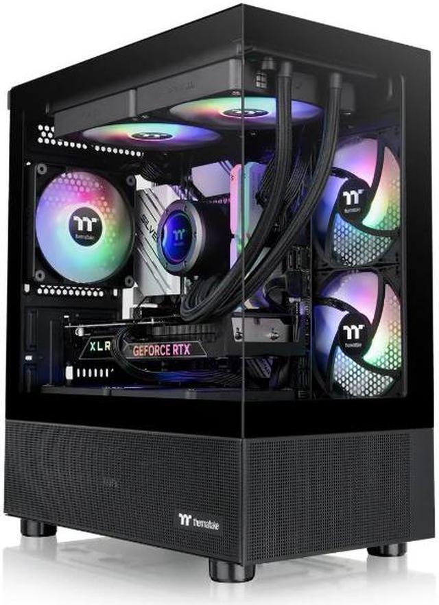 Thermaltake View 170 TG ARGB Snow Micro-ATX Case; 3x120mm