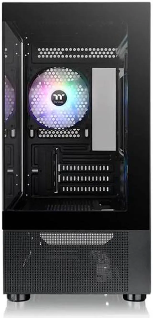Alt view image 3 of 7 - Thermaltake View 170 TG ARGB Black Micro-ATX Case; 3x120mm ARGB Fans included; Supports Up to 280mm Radiator; Front & Side Dual Tempered Glass Panel; CA-1Z4-00M1WN-00; 3 Year Warranty