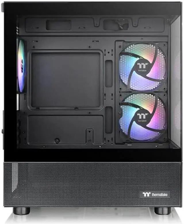 Alt view image 4 of 7 - Thermaltake View 170 TG ARGB Black Micro-ATX Case; 3x120mm ARGB Fans included; Supports Up to 280mm Radiator; Front & Side Dual Tempered Glass Panel; CA-1Z4-00M1WN-00; 3 Year Warranty