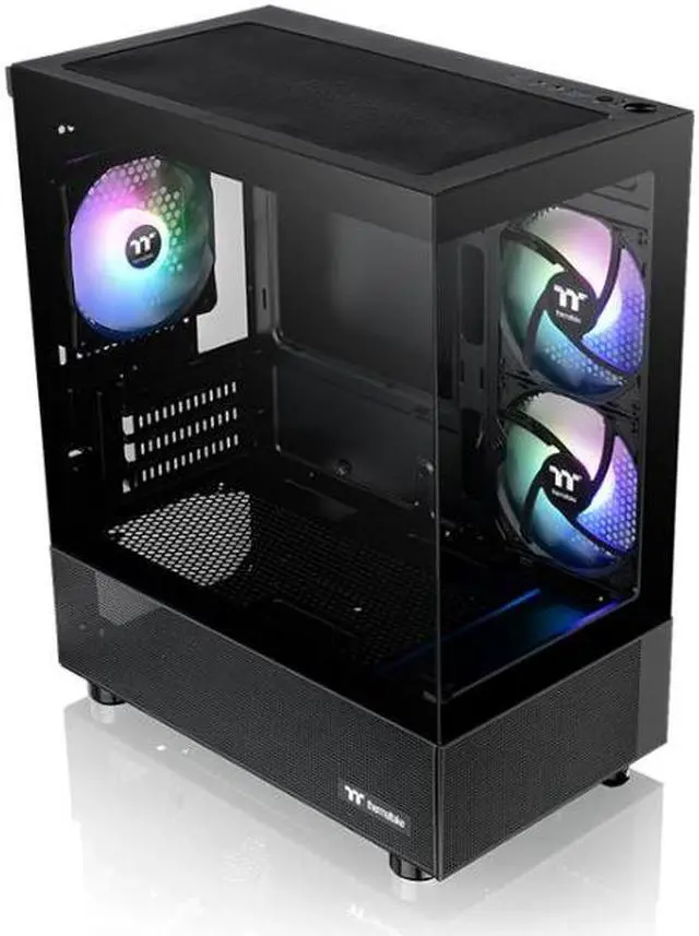 Alt view image 6 of 7 - Thermaltake View 170 TG ARGB Black Micro-ATX Case; 3x120mm ARGB Fans included; Supports Up to 280mm Radiator; Front & Side Dual Tempered Glass Panel; CA-1Z4-00M1WN-00; 3 Year Warranty