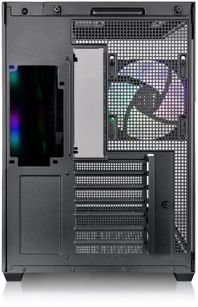 Alt view image 5 of 7 - Thermaltake View 380 TG ARGB Black ATX Case; 4x120mm ARGB Fans Included; Supports Hidden-Connector Motherboard; Front & Side Dual Tempered Glass Panel; CA-1Z2-00M1WN-00; 3 Year Warranty