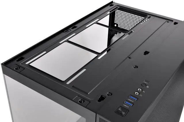 Alt view image 6 of 7 - Thermaltake View 380 TG ARGB Black ATX Case; 4x120mm ARGB Fans Included; Supports Hidden-Connector Motherboard; Front & Side Dual Tempered Glass Panel; CA-1Z2-00M1WN-00; 3 Year Warranty