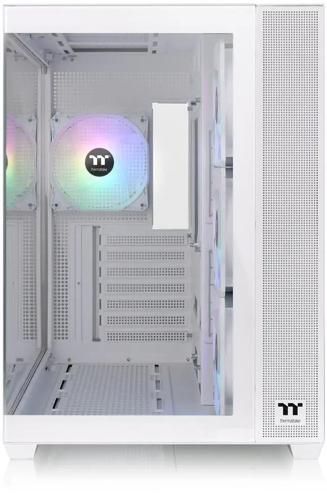 Alt view image 3 of 7 - Thermaltake View 380 TG ARGB Snow ATX Case; 4x120mm ARGB Fans Included; Supports Hidden-Connector Motherboard; Front & Side Dual Tempered Glass Panel; CA-1Z2-00M6WN-00; 3 Year Warranty
