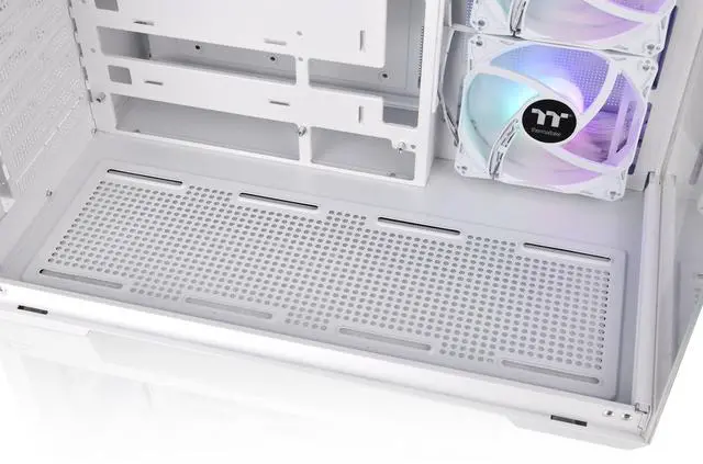Alt view image 6 of 7 - Thermaltake View 380 TG ARGB Snow ATX Case; 4x120mm ARGB Fans Included; Supports Hidden-Connector Motherboard; Front & Side Dual Tempered Glass Panel; CA-1Z2-00M6WN-00; 3 Year Warranty