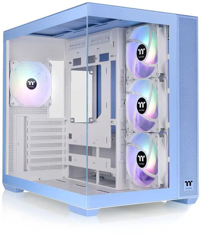 Main image of Thermaltake View 380 TG ARGB Hydrangea Blue ATX Case; 4x120mm ARGB Fans Included; Supports Hidden-Connector Motherboard; Front & Side Dual Tempered Glass Panel; CA-1Z2-00MFWN-00 ; 3 Year Warranty