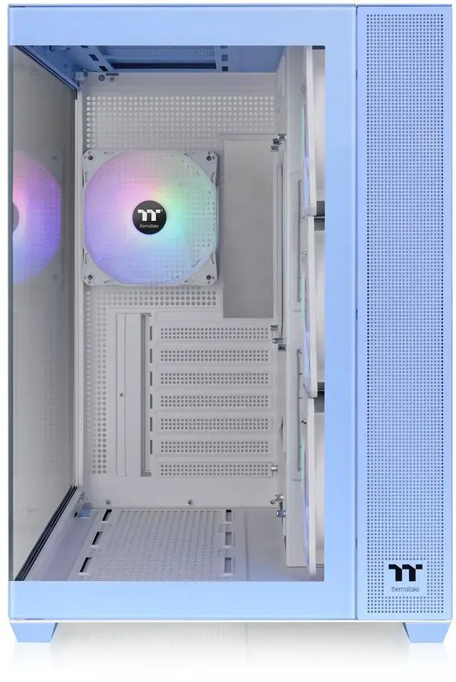 Alt view image 3 of 8 - Thermaltake View 380 TG ARGB Hydrangea Blue ATX Case; 4x120mm ARGB Fans Included; Supports Hidden-Connector Motherboard; Front & Side Dual Tempered Glass Panel; CA-1Z2-00MFWN-00 ; 3 Year Warranty