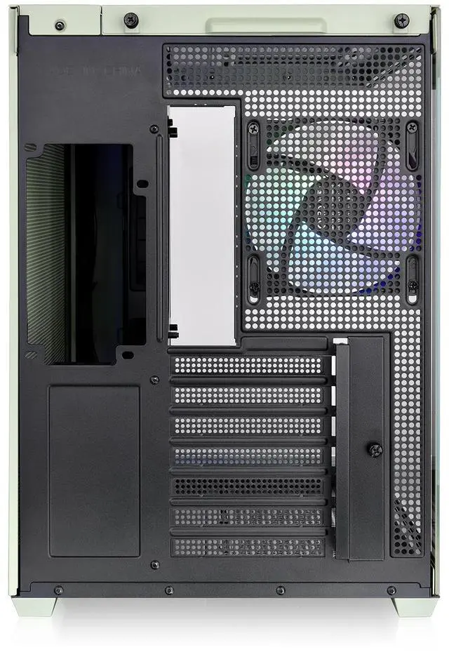 Alt view image 4 of 8 - Thermaltake View 380 TG ARGB Matcha Green ATX Case; 4x120mm ARGB Fans Included; Supports Hidden-Connector Motherboard; Front & Side Dual Tempered Glass Panel; CA-1Z2-00M1WN-00; 3 Year Warranty