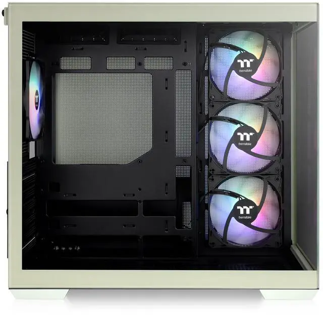 Alt view image 5 of 8 - Thermaltake View 380 TG ARGB Matcha Green ATX Case; 4x120mm ARGB Fans Included; Supports Hidden-Connector Motherboard; Front & Side Dual Tempered Glass Panel; CA-1Z2-00M1WN-00; 3 Year Warranty