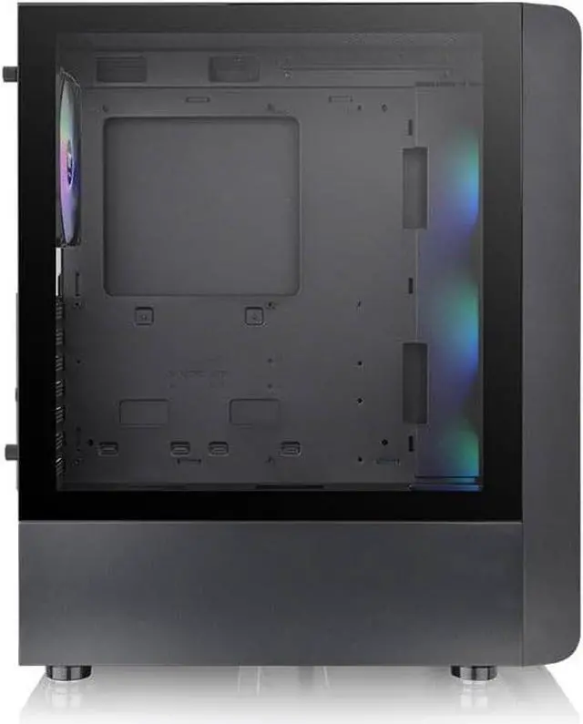 Alt view image 3 of 6 - Thermaltake S200 Plus TG ARGB Black ATX Tempered Glass Mid Tower Gaming Computer Chassis with 120mm ARGB Lite Front Fan Pre-Installed CA-1X2-00M1WN-01