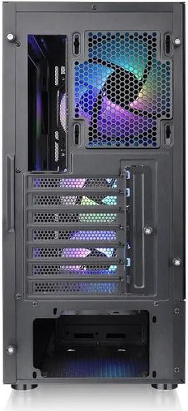 Alt view image 5 of 6 - Thermaltake S200 Plus TG ARGB Black ATX Tempered Glass Mid Tower Gaming Computer Chassis with 120mm ARGB Lite Front Fan Pre-Installed CA-1X2-00M1WN-01