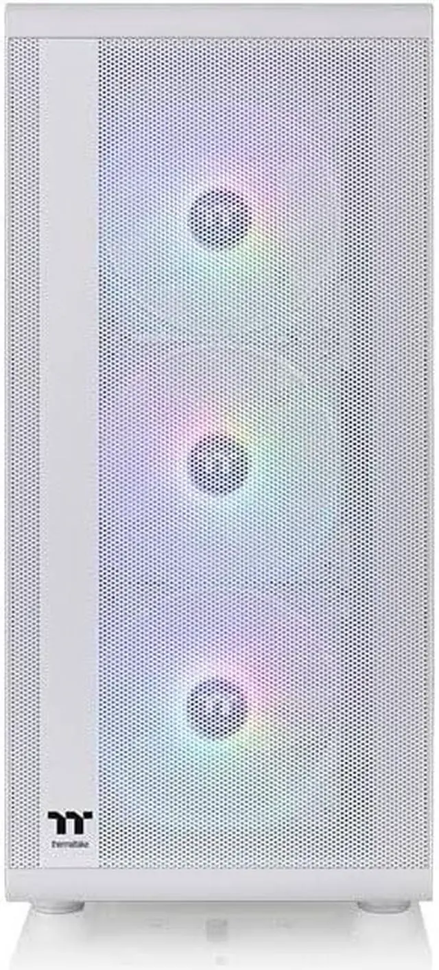 Alt view image 2 of 6 - Thermaltake S200 Plus TG ARGB Snow ATX Tempered Glass Mid Tower Gaming Computer Chassis with 120mm ARGB Lite Front Fan Pre-Installed CA-1X2-00M6WN-01
