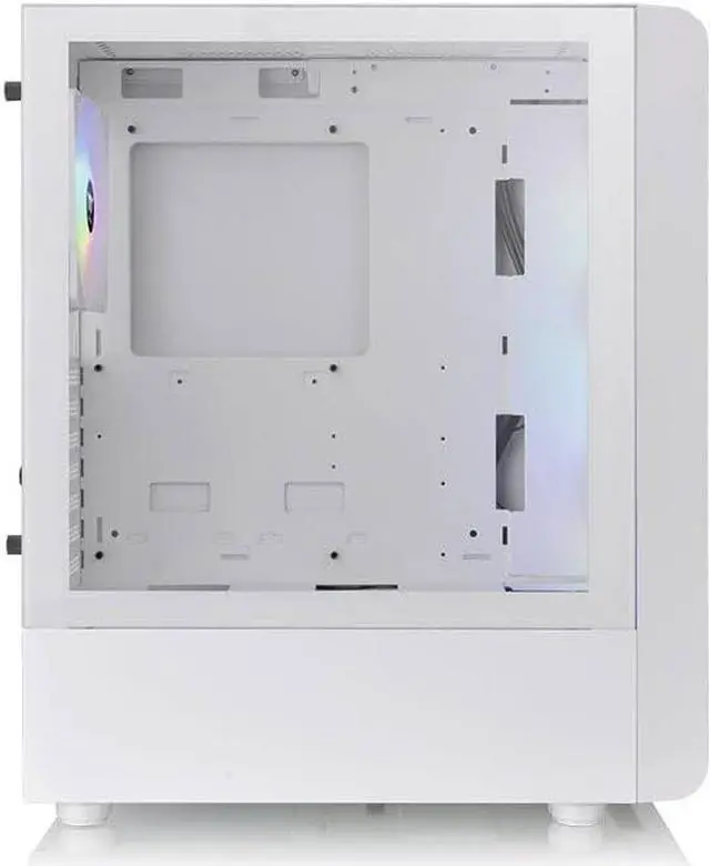 Alt view image 3 of 6 - Thermaltake S200 Plus TG ARGB Snow ATX Tempered Glass Mid Tower Gaming Computer Chassis with 120mm ARGB Lite Front Fan Pre-Installed CA-1X2-00M6WN-01