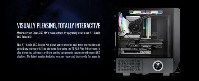 Alt view image 8 of 20 - Thermaltake Ceres 350 MX Black Mid Tower ATX Case; 3 Pre-installed ARGB Fans; Dual Front Panels; Hidden-Connector Motherboard Compatible; CA-1Z3-00M1WN-00