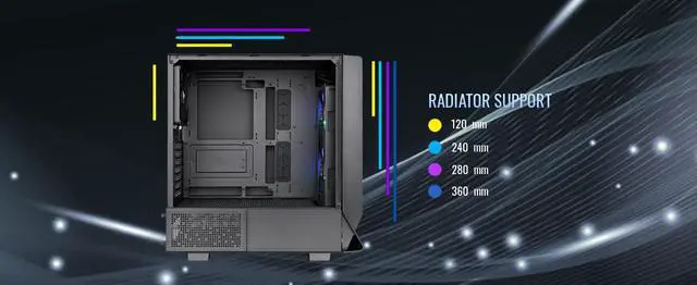 Alt view image 17 of 20 - Thermaltake Ceres 350 MX Black Mid Tower ATX Case; 3 Pre-installed ARGB Fans; Dual Front Panels; Hidden-Connector Motherboard Compatible; CA-1Z3-00M1WN-00