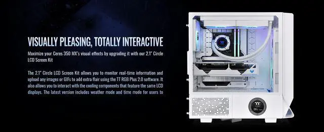 Alt view image 7 of 20 - Thermaltake Ceres 350 MX Snow Mid Tower ATX Case; 3 Pre-installed ARGB Snow Fans; Dual Front Panels; Hidden-Connector Motherboard Compatible; CA-1Z3-00M6WN-00