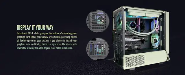 Alt view image 8 of 20 - Thermaltake Ceres 350 MX Matcha Green Mid Tower ATX Case; 3 Pre-installed ARGB Fans; Dual Front Panels; Hidden-Connector Motherboard Compatible; CA-1Z3-00MEWN-00