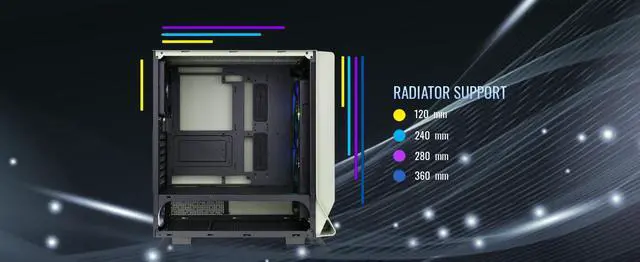 Alt view image 16 of 20 - Thermaltake Ceres 350 MX Matcha Green Mid Tower ATX Case; 3 Pre-installed ARGB Fans; Dual Front Panels; Hidden-Connector Motherboard Compatible; CA-1Z3-00MEWN-00