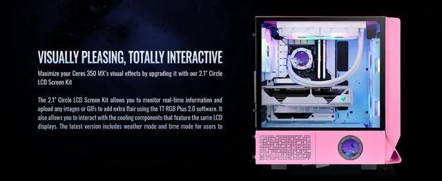Alt view image 5 of 20 - Thermaltake Ceres 350 MX Bubble Pink Mid Tower ATX Case; 3 Pre-installed ARGB Fans; Dual Front Panels; Hidden-Connector Motherboard Compatible; CA-1Z3-00MAWN-00