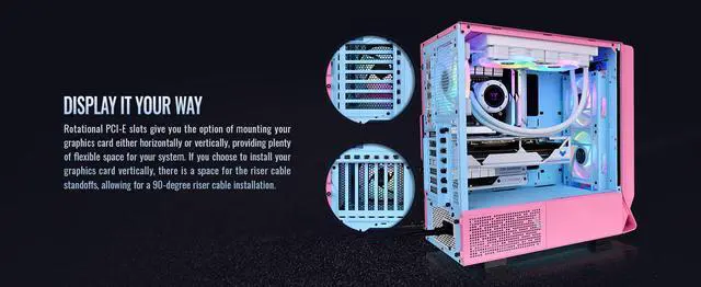 Alt view image 7 of 20 - Thermaltake Ceres 350 MX Bubble Pink Mid Tower ATX Case; 3 Pre-installed ARGB Fans; Dual Front Panels; Hidden-Connector Motherboard Compatible; CA-1Z3-00MAWN-00