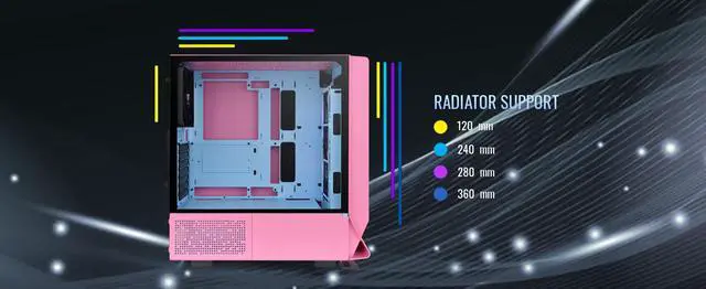Alt view image 16 of 20 - Thermaltake Ceres 350 MX Bubble Pink Mid Tower ATX Case; 3 Pre-installed ARGB Fans; Dual Front Panels; Hidden-Connector Motherboard Compatible; CA-1Z3-00MAWN-00